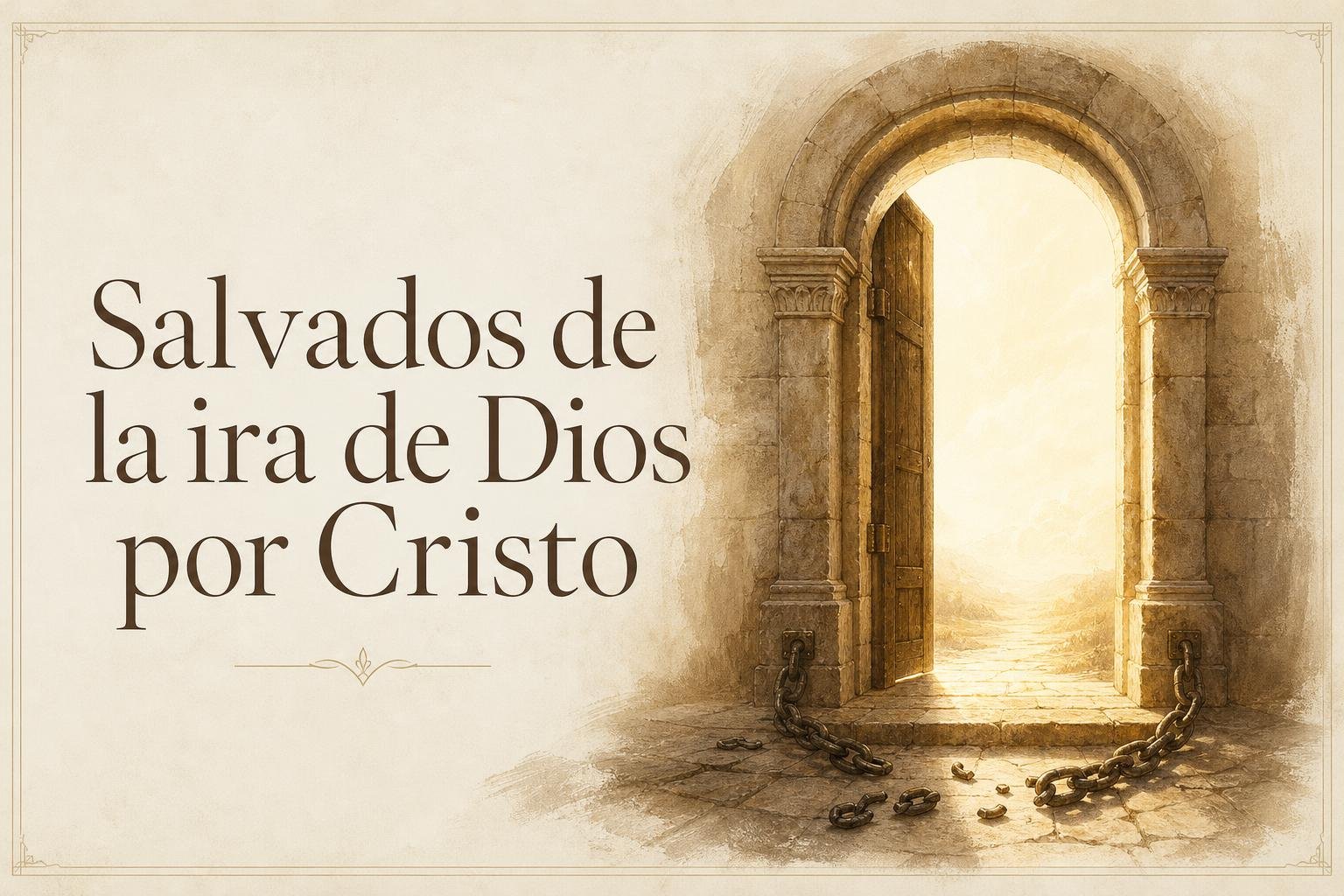 Portada del sermón «Salvados de la ira de Dios por Cristo»